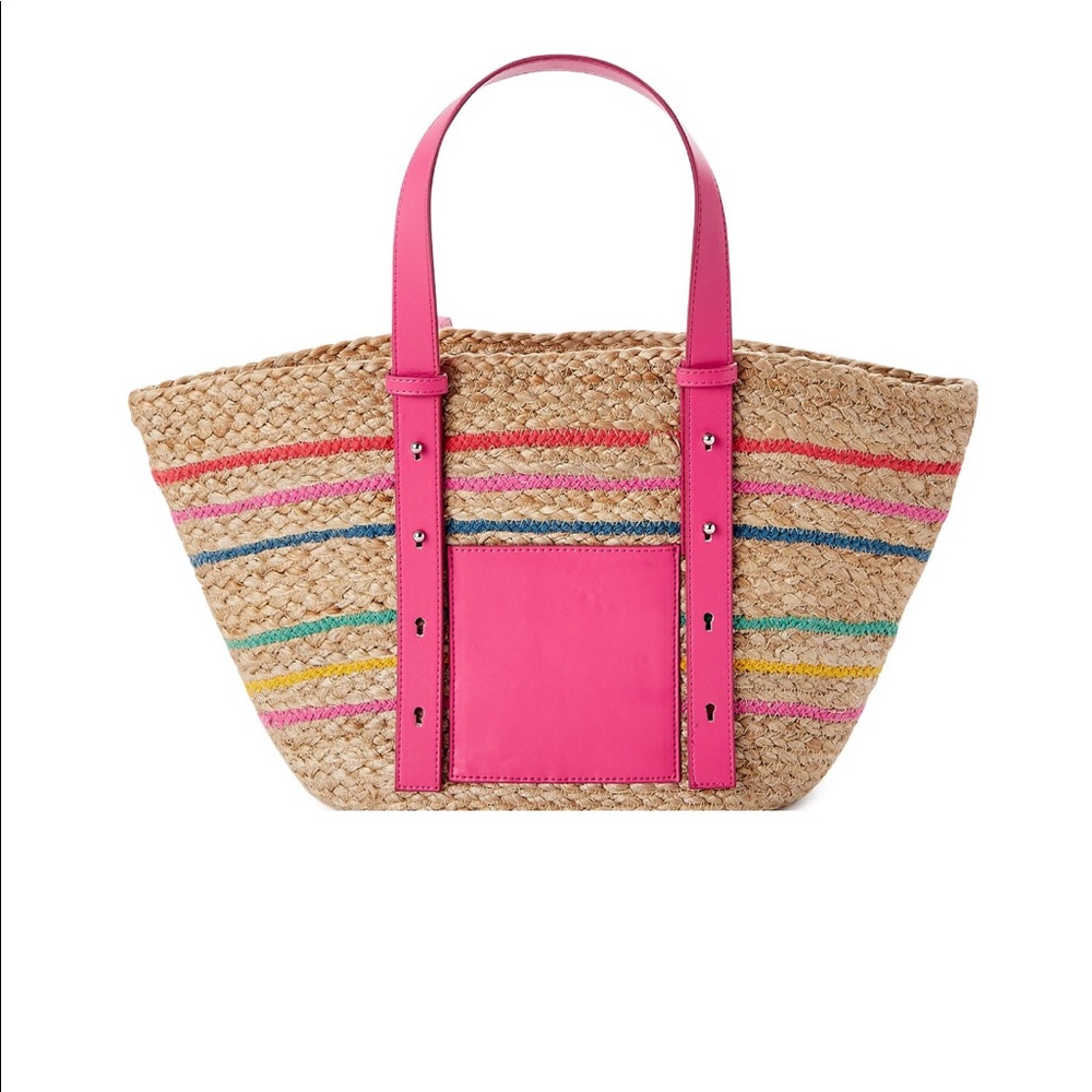 Striped Jute Tote for Women from Time and Tru Dim: 20.5" W x 15.75" H x 4.25"